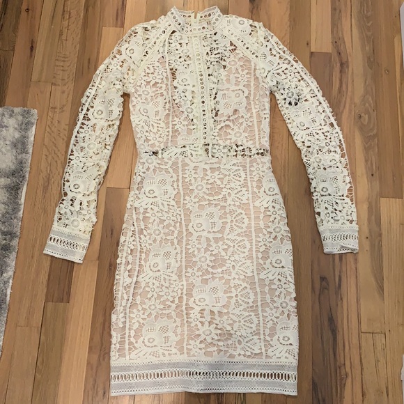 Missguided Tall Exclusive Lace long sleeve dress - Picture 5 of 6